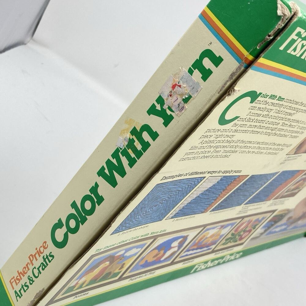 Vintage 1980's Fisher Price Color With Yarn Craft Kit Ponies #751 Hobbies Crafts - Picture 11 of 14